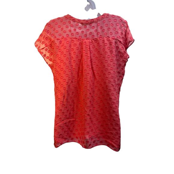 Soft Surroundings Women's Medium Silk Blend Blouse Button Front Flutter Sleeve - Picture 5 of 11